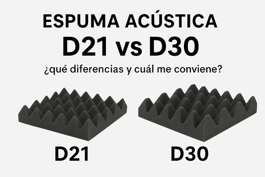 Espuma acústica D21 vs D30 | Diferencias y cuál elegir
