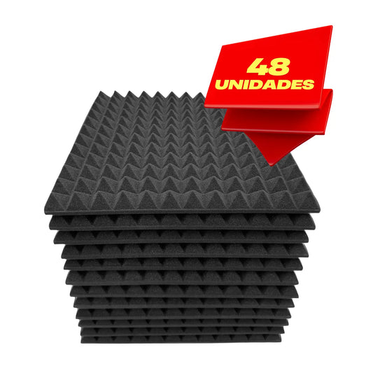 Espuma acústica premium 48un absorción