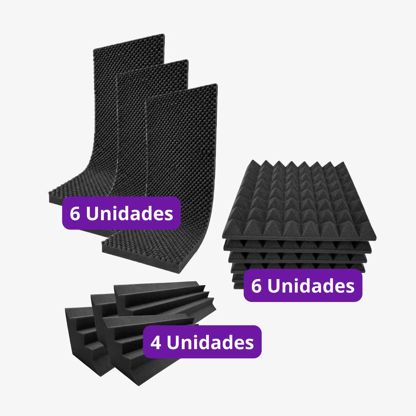 Pack Espuma Acústica + Nube de Techo + Trampas para Graves — Habitación 3x3m Nivel Avanzado