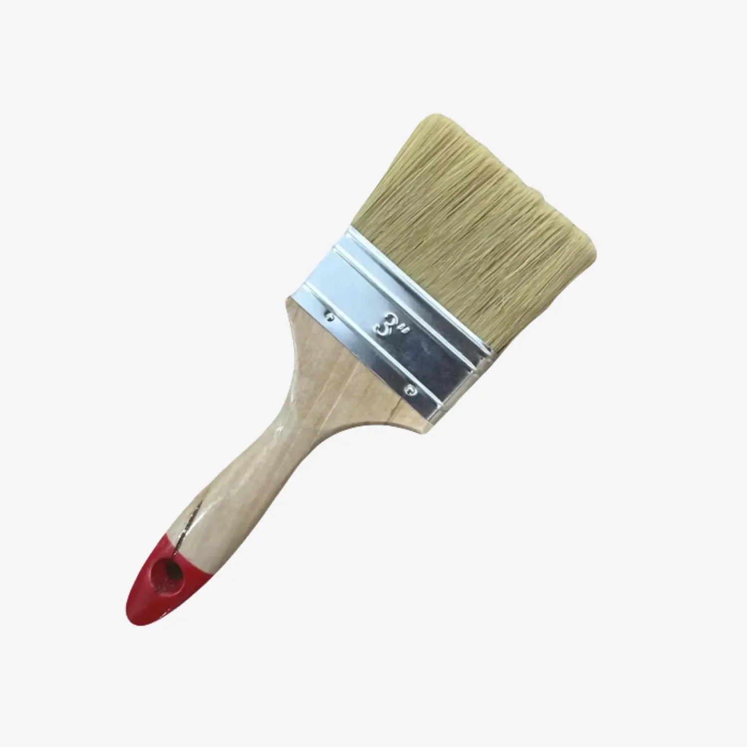brocha de madera sobre fondo blanco 