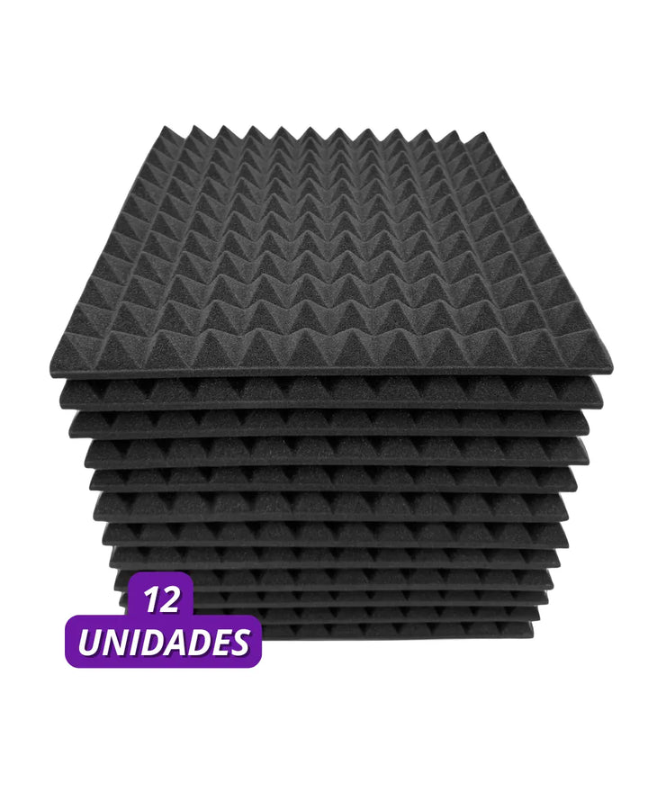 Pack de 12 unidades de espuma acústica para salones medianos