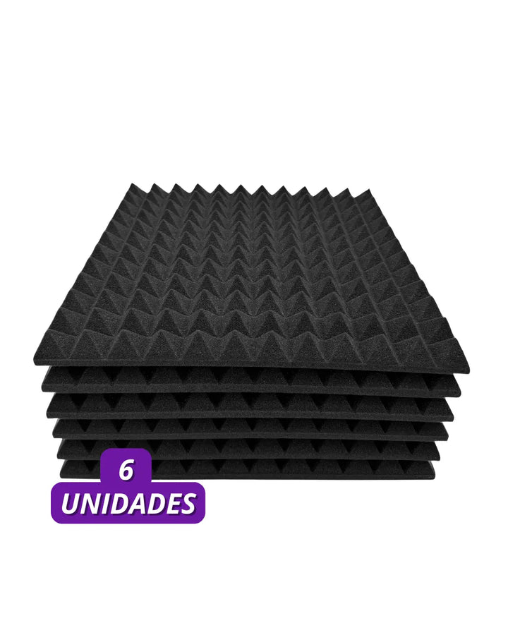 Pack 6 unidades de espuma acústica para cubículos