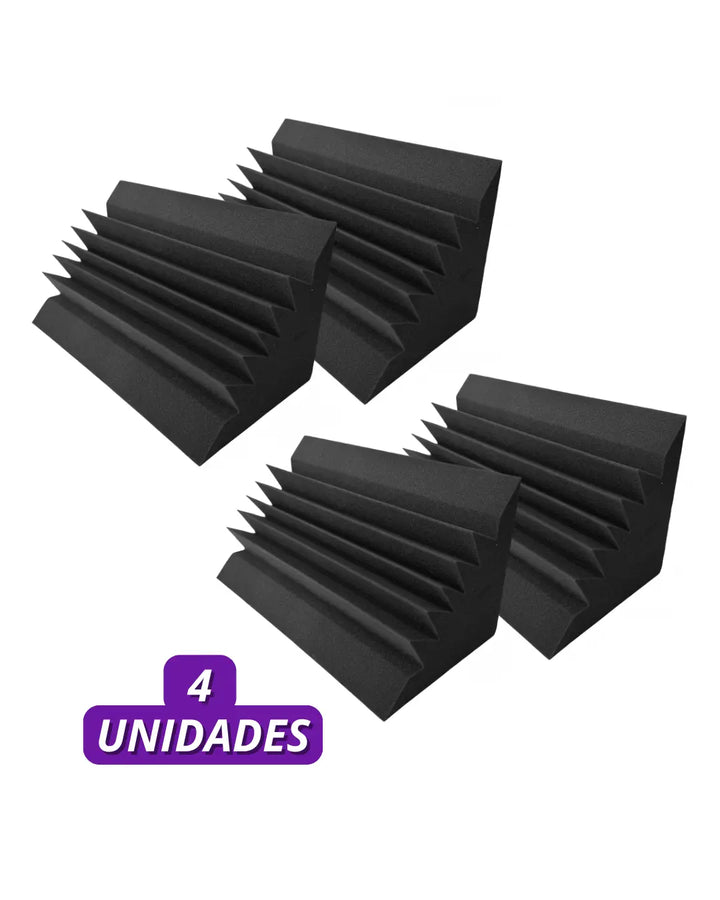 Trampas para graves en esquinas de sala de home cinema